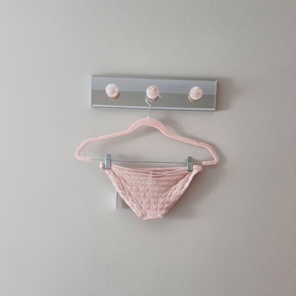 NWT Vitamin A blush pink & stripe triangle bikini top & reversible bottom set, 4 - Picture 7 of 11